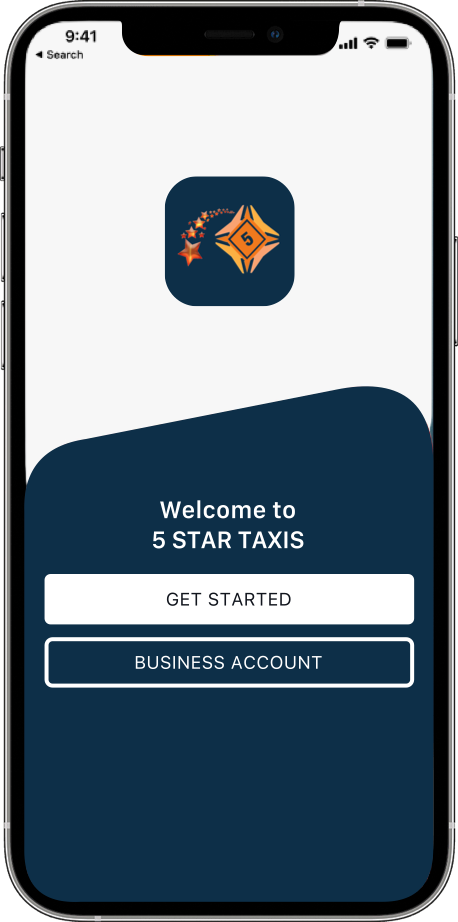 5 Star Taxis app screen