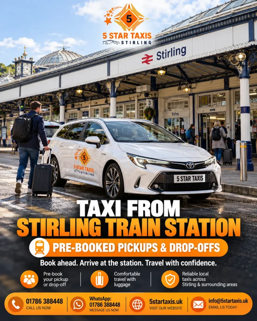 5 Star Taxis at Stirling train Station