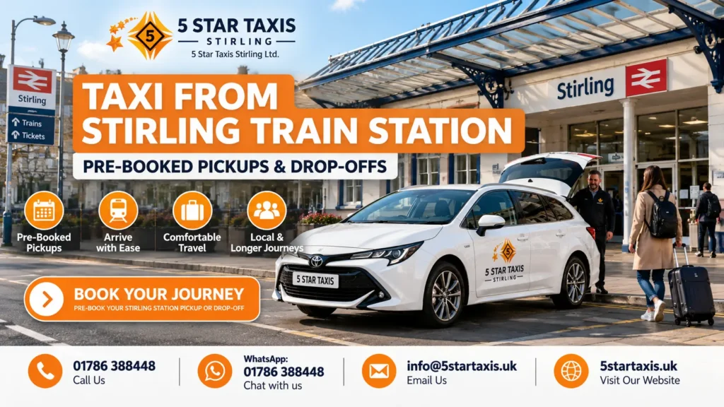Five Star Taxis at Stirling train Station