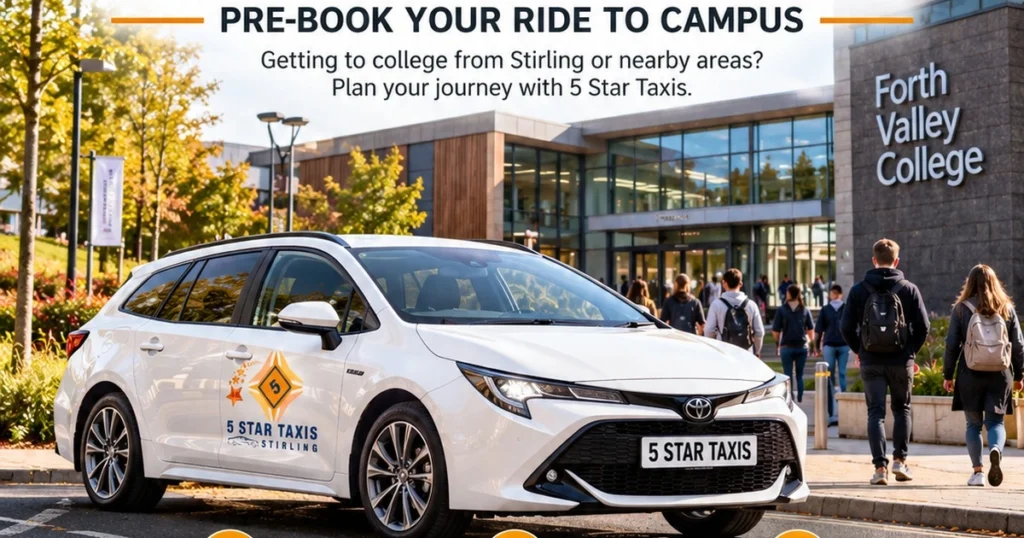 Taxi to Forth Valley College Stirling